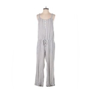 Rails Light Gray Striped Jumpsuit